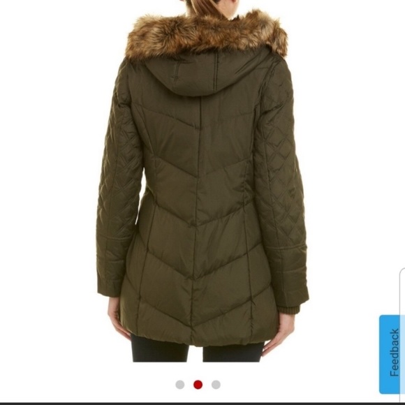 Kensie Faux-Fur-Trim Quilted Puffer Coat - Picture 3 of 7